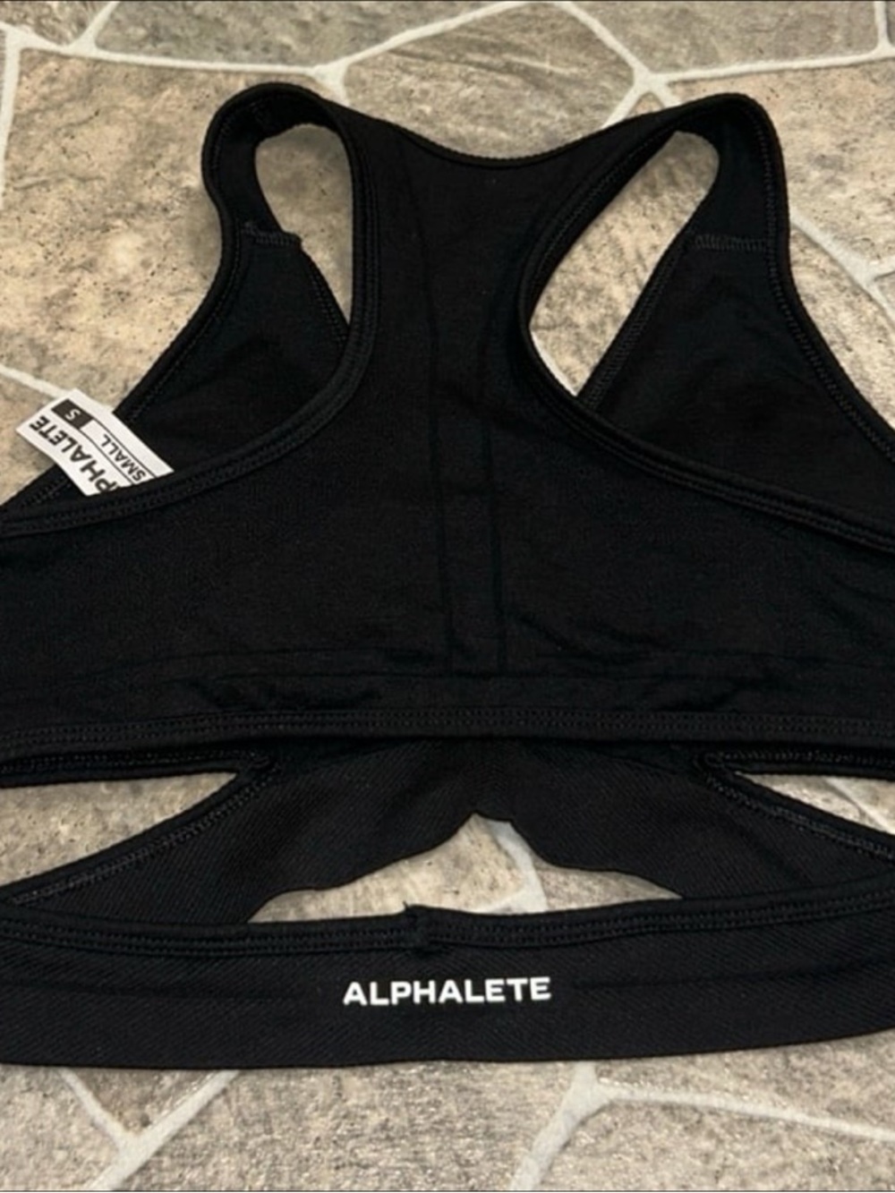 ✨SALE Alphalete Black Cutout Racerback Sports Bra